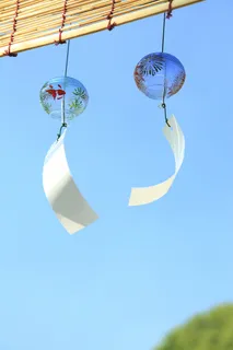 夏天，风铃，天空，蓝色高清