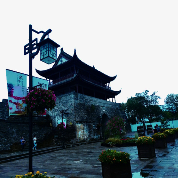 衢州夜景免抠