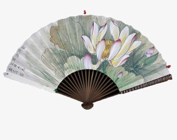水墨折扇免抠