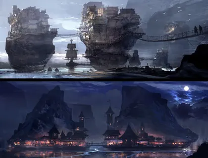 创意城镇游戏原画免抠