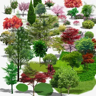 树林元素免抠动植物植物元素