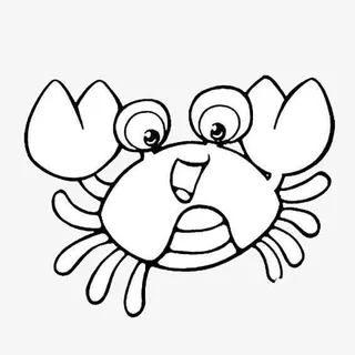 简笔画蟹脚免抠