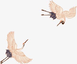 国潮仙鹤吉祥免抠