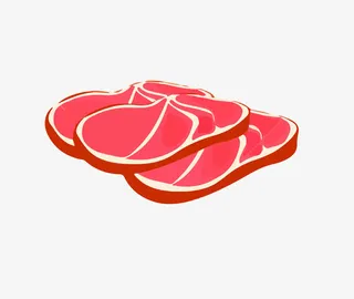 鲜肉片矢量图免抠