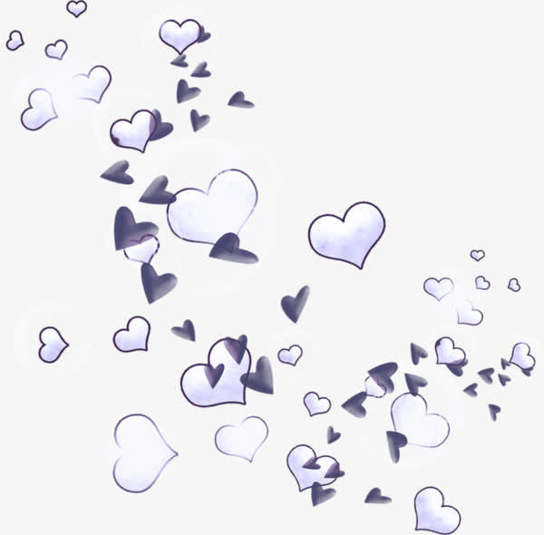 感恩节漂浮爱心素材免抠
