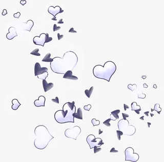 感恩节漂浮爱心素材免抠