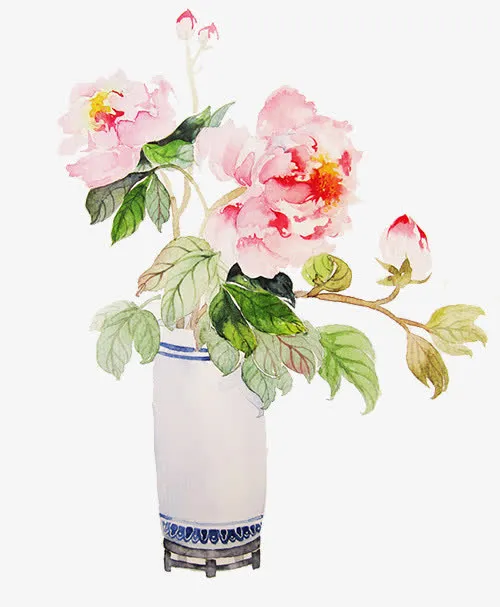 粉色芍药花免抠