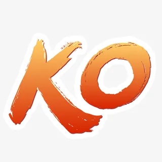 矢量红色渐变书法KO免抠