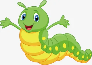 毛毛虫子矢量免抠