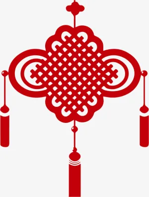 春节红色中国结挂饰免抠