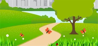 小清新蝴蝶树林背景高清