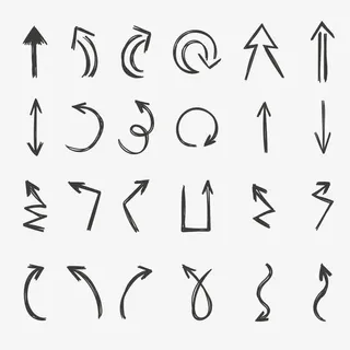 扁平化箭头矢量免抠