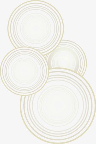 白色同心圆图案免抠