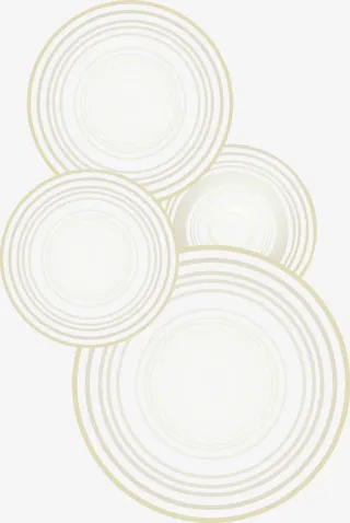 白色同心圆图案免抠