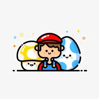 mbe风格插画ui设计免抠素材免抠