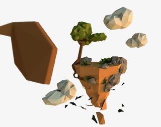 几何浮空岛免抠