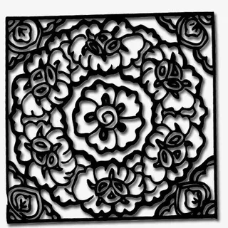 刺绣花纹  中国风 黑白色免抠