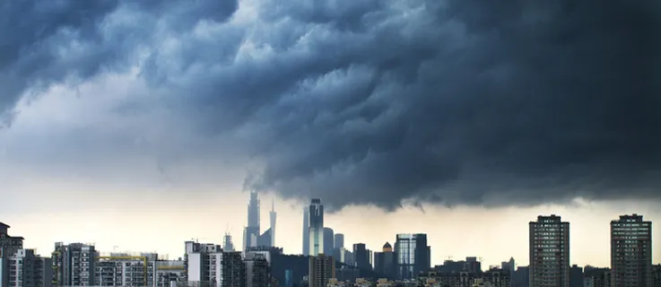 雾霾城市背景高清