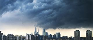 雾霾城市背景高清