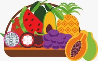 水彩水果矢量图免抠