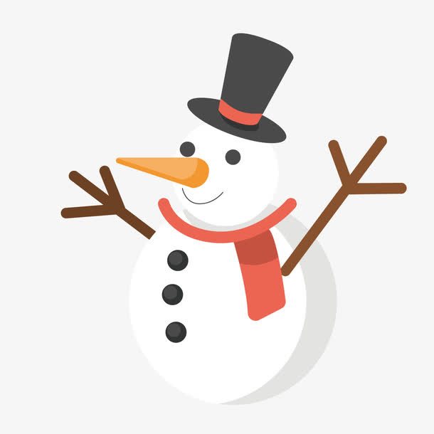 白色雪人免抠