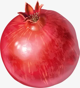 唯美红色石榴免抠