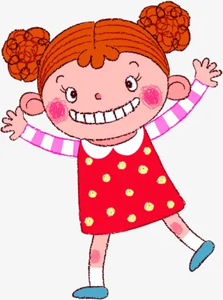 六一儿童节61手绘女孩免抠