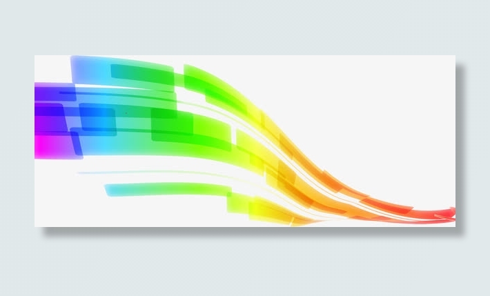 立体多彩色彩带子漂浮免抠