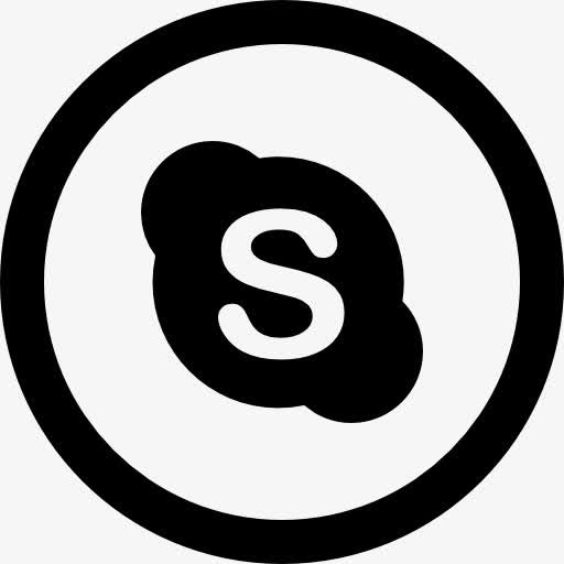 社会Skype圆形按钮图标免抠