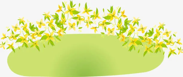 绿色花丛免抠