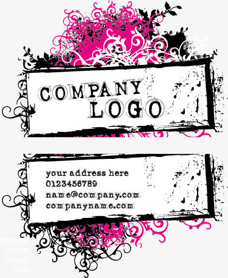 矢量复古花边框插图免抠