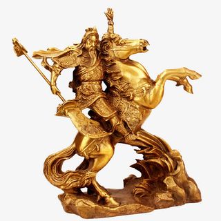 武财神关公骑马免抠