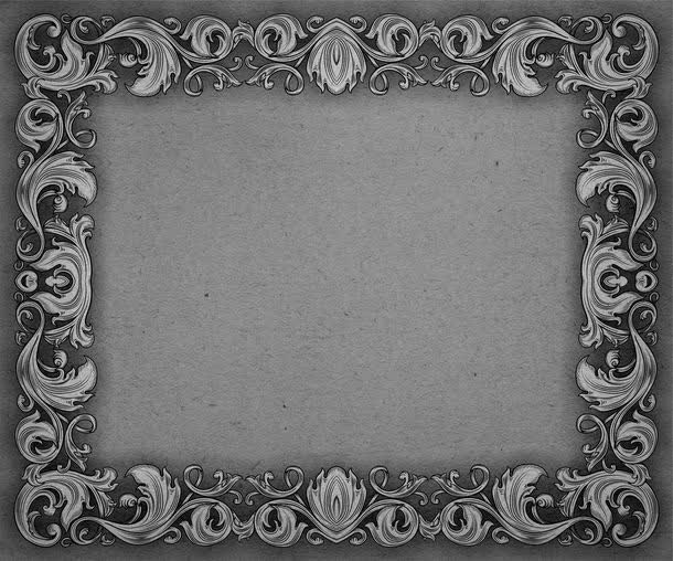 复古欧式画框免抠