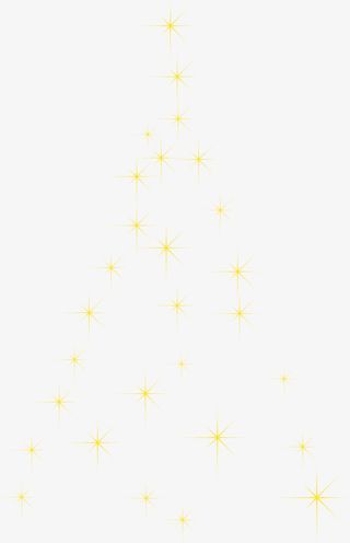 金色闪耀圣诞树免抠