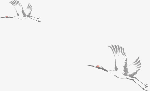 矢量仙鹤免抠