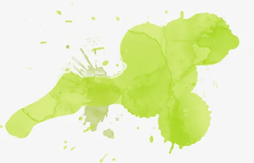 绿色春天环保墨迹免抠