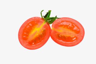 实物红色带藤樱桃番茄免抠
