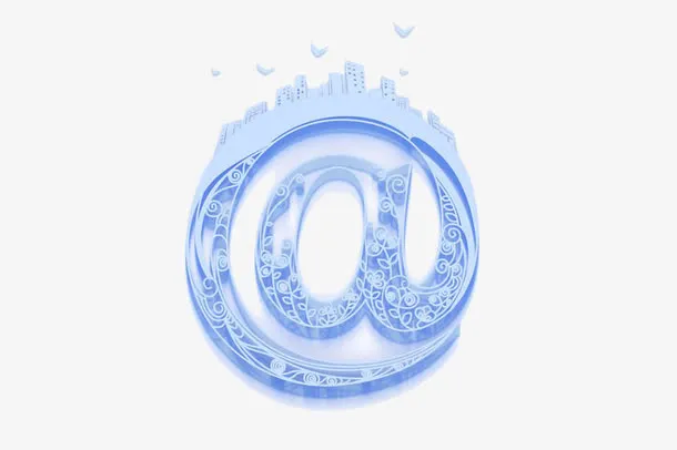 浅蓝色互联网符号免抠