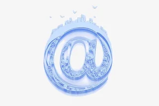 浅蓝色互联网符号免抠