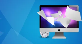 蓝色电脑文件科技背景高清