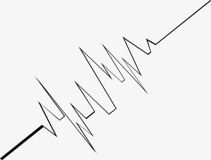 黑色心电图海报背景免抠