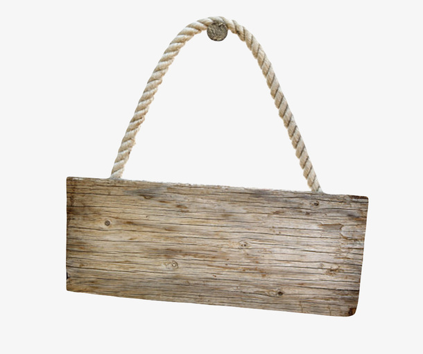 灰色做旧裂纹挂着的木板实物免抠