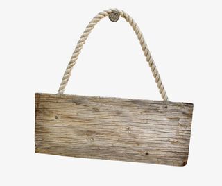 灰色做旧裂纹挂着的木板实物免抠