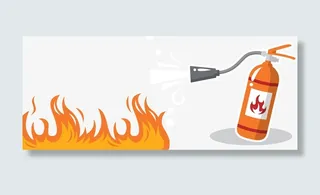 矢量手绘喷雾灭火器免抠手绘/卡通卡通元素