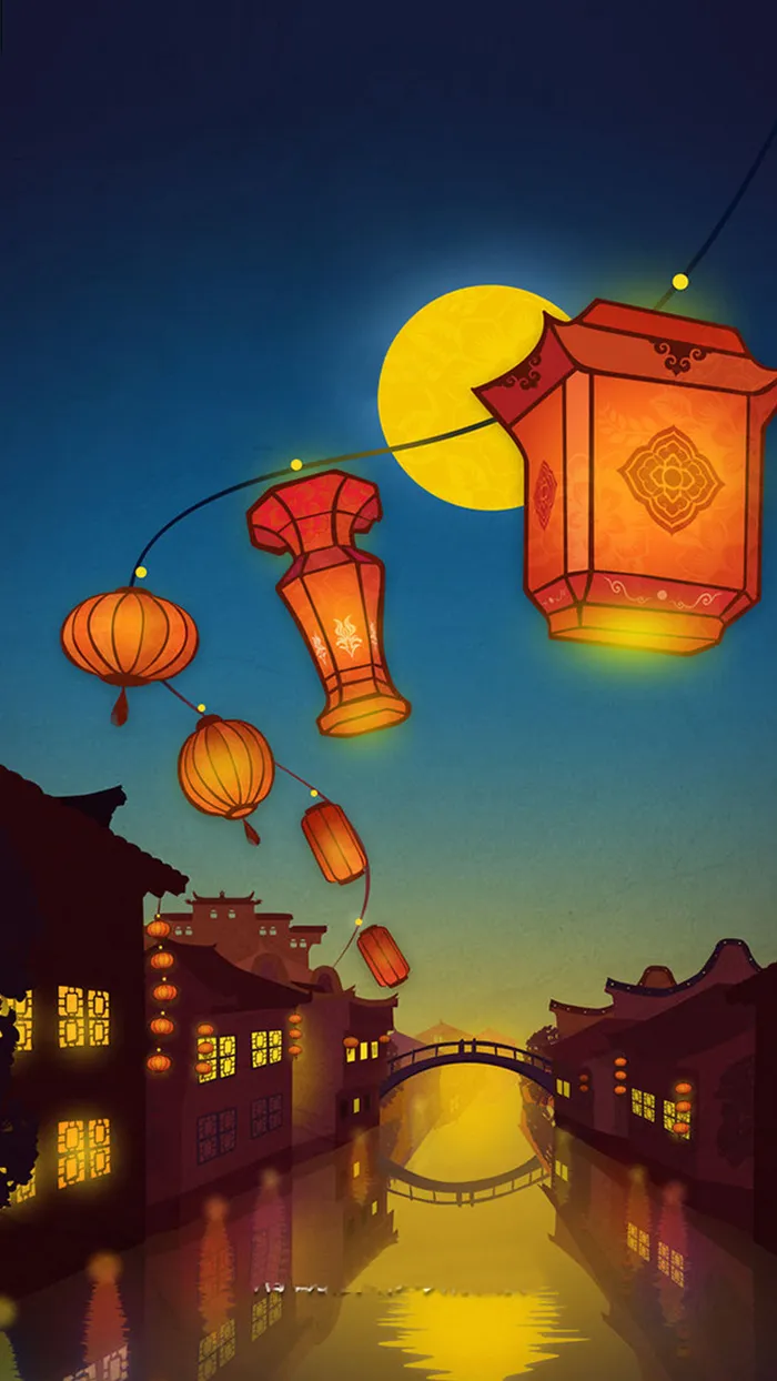 中国风中秋节背景高清