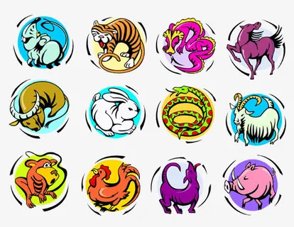 中国十二生肖PNG图标免抠