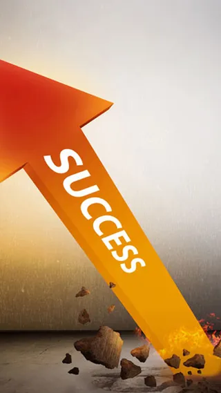 通向成功的箭头H5背景高清