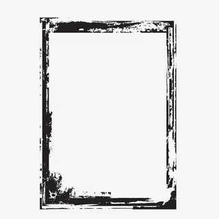 黑色长方形相框免抠