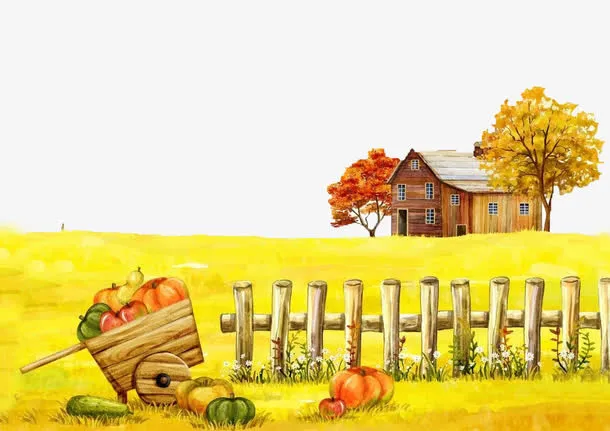 秋天的田野免抠