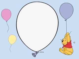 维尼熊儿童相框设计模板免抠